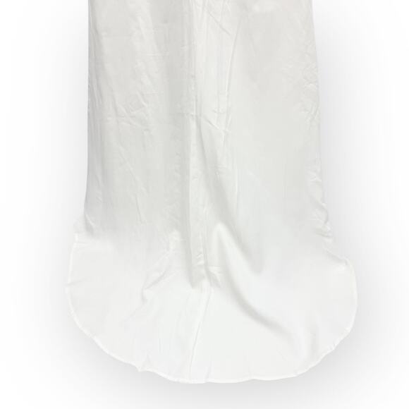 Lulus Immaculate Romance White Sheer Organza Long Sleeve Maxi Dress size Medium - Picture 5 of 7